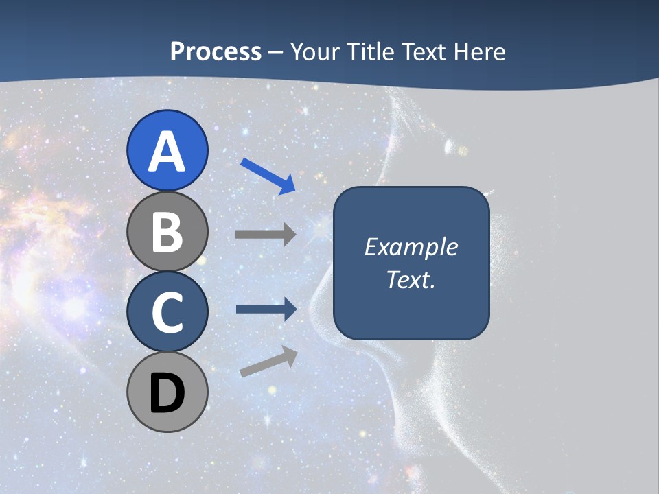 A Woman's Profile With Stars In The Background PowerPoint Template