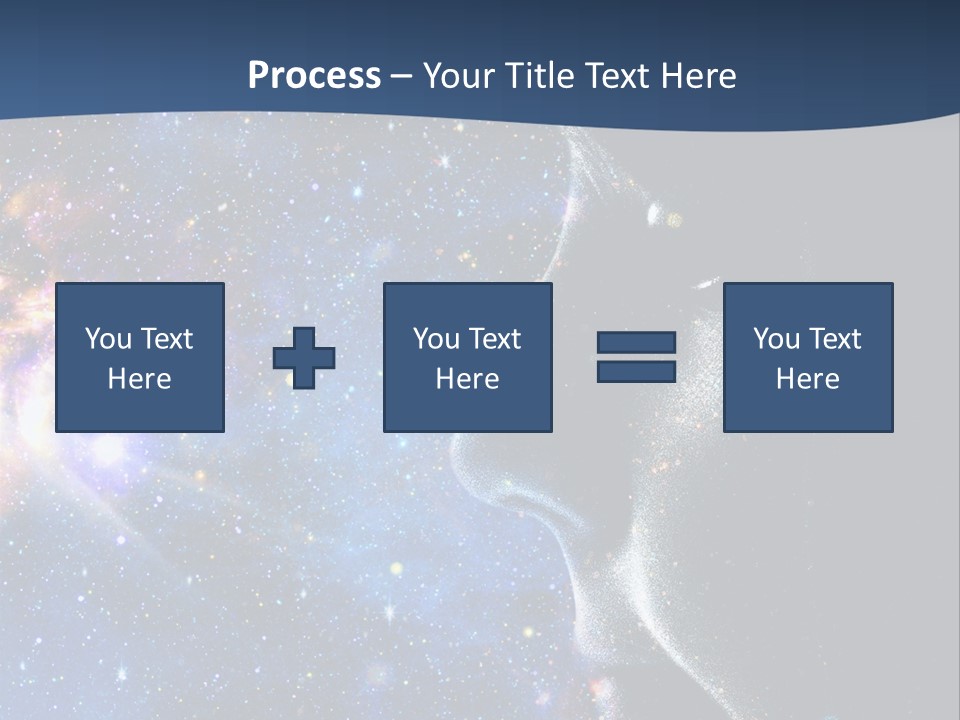 A Woman's Profile With Stars In The Background PowerPoint Template