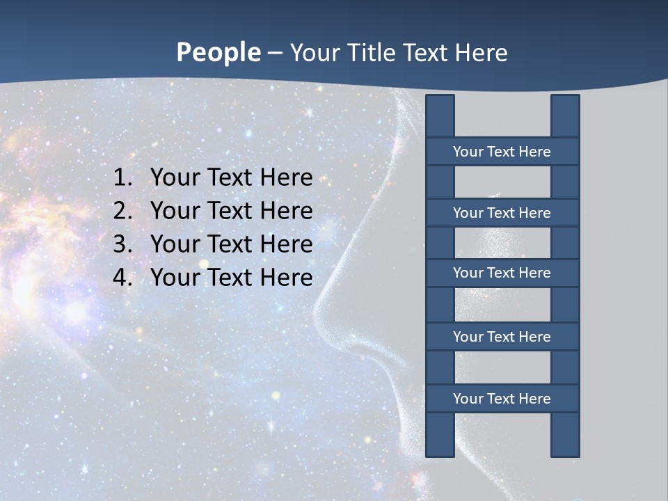 A Woman's Profile With Stars In The Background PowerPoint Template