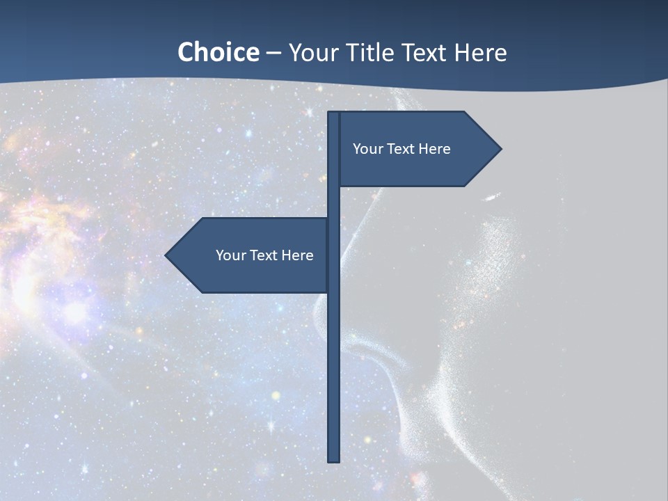 A Woman's Profile With Stars In The Background PowerPoint Template