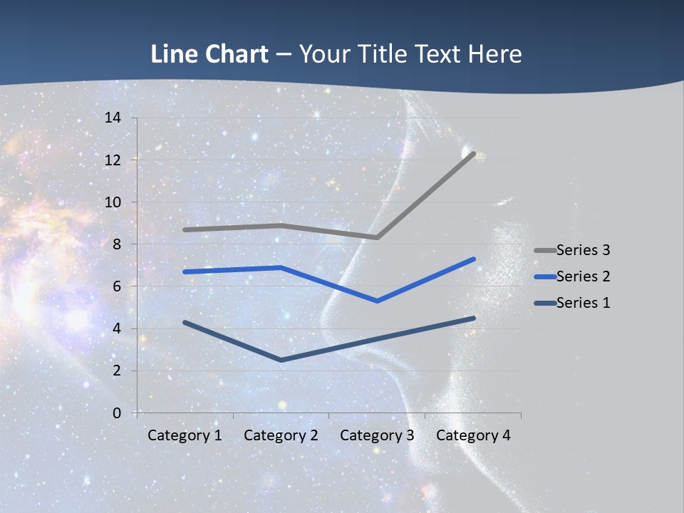 A Woman's Profile With Stars In The Background PowerPoint Template