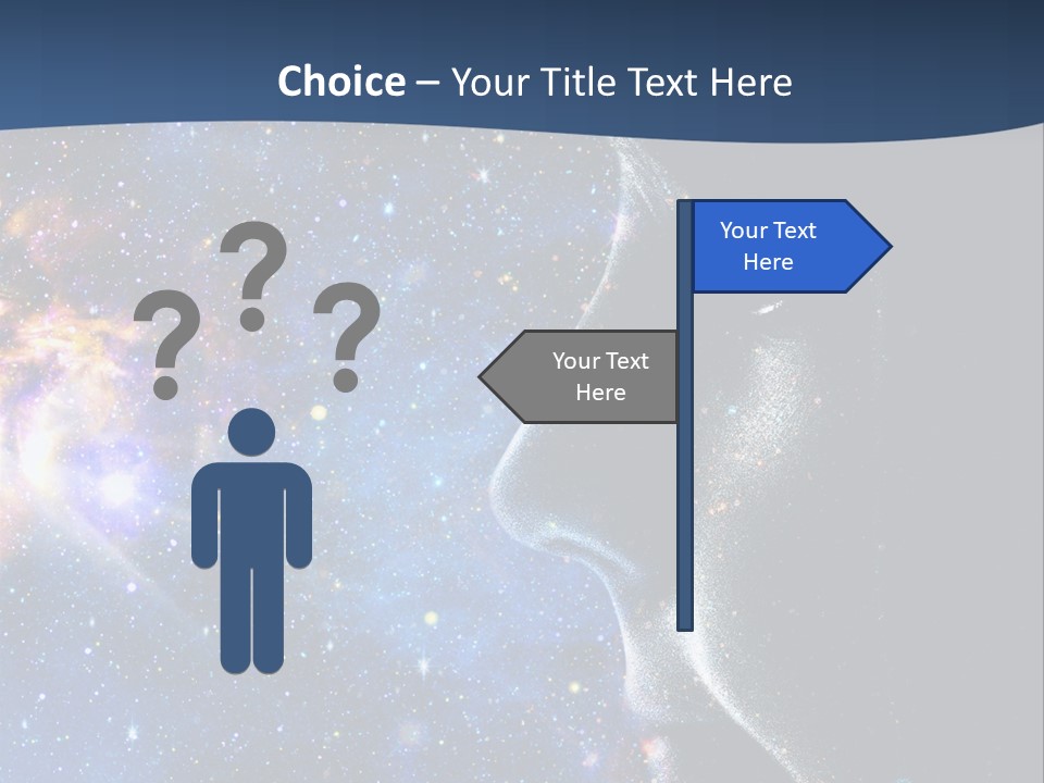 A Woman's Profile With Stars In The Background PowerPoint Template