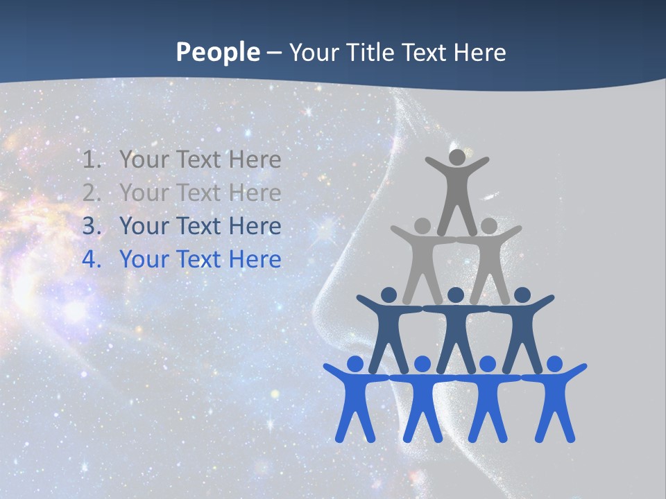 A Woman's Profile With Stars In The Background PowerPoint Template