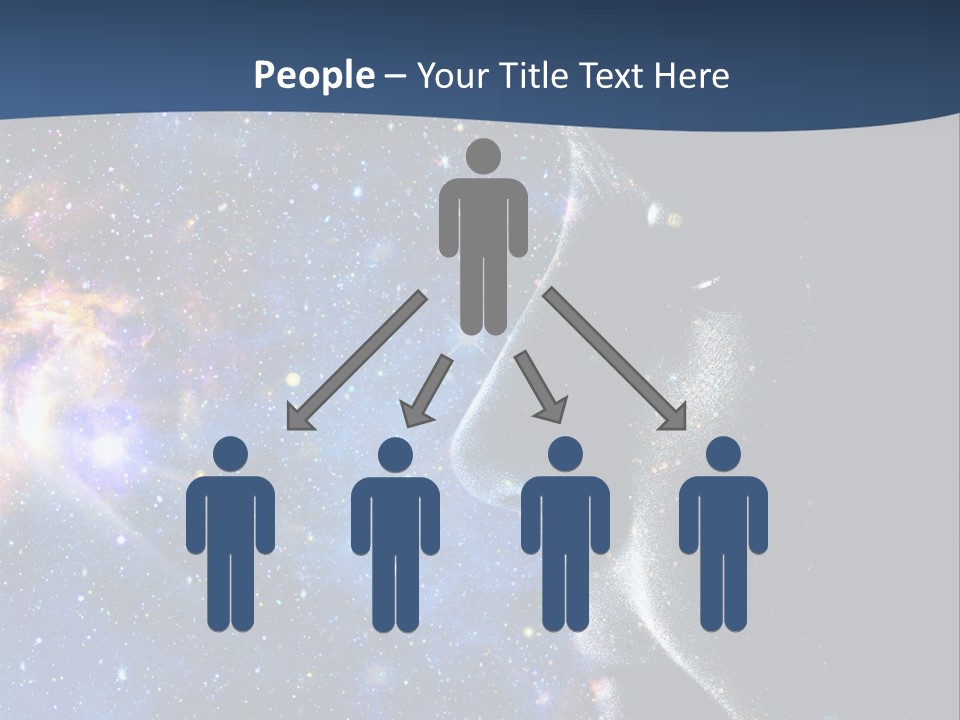 A Woman's Profile With Stars In The Background PowerPoint Template