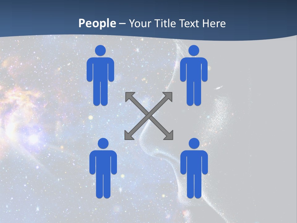 A Woman's Profile With Stars In The Background PowerPoint Template