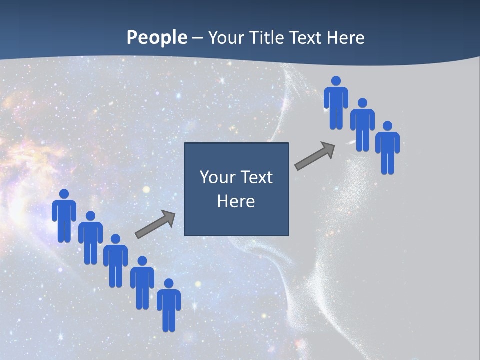 A Woman's Profile With Stars In The Background PowerPoint Template