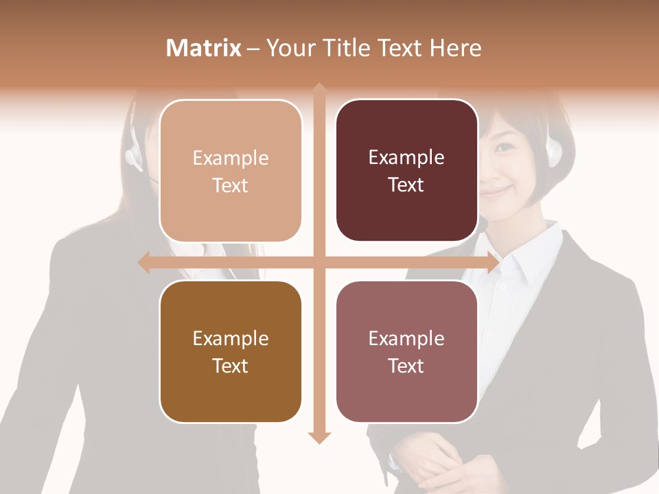 Korean Businesswoman Cute PowerPoint Template