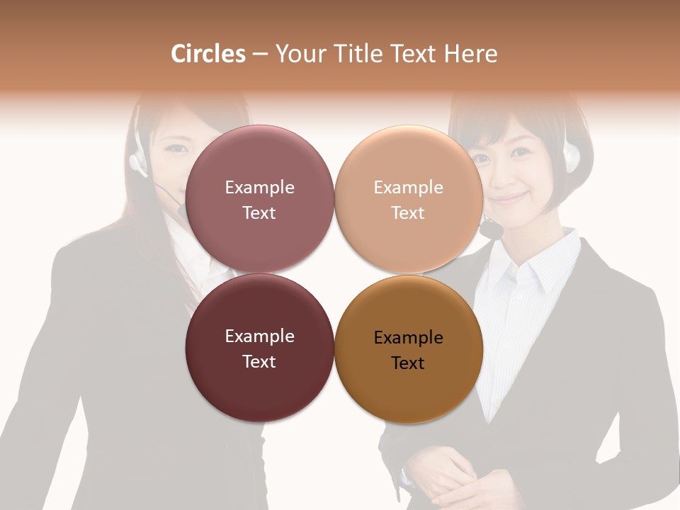 Korean Businesswoman Cute PowerPoint Template