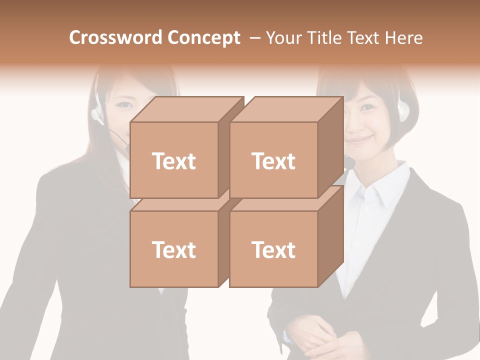 Korean Businesswoman Cute PowerPoint Template