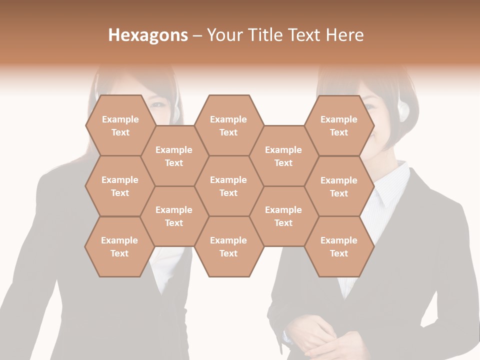 Korean Businesswoman Cute PowerPoint Template