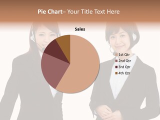 Korean Businesswoman Cute PowerPoint Template