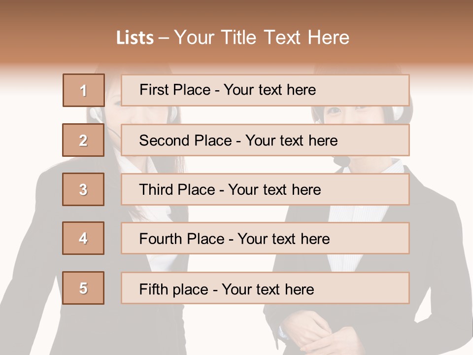 Korean Businesswoman Cute PowerPoint Template