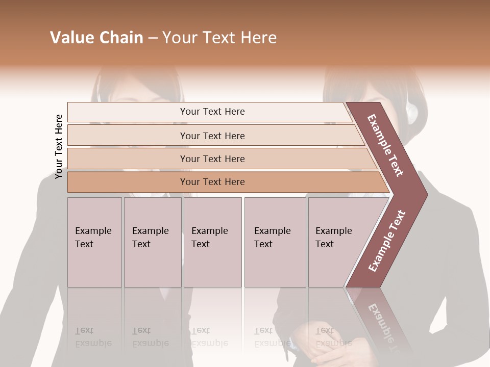 Korean Businesswoman Cute PowerPoint Template