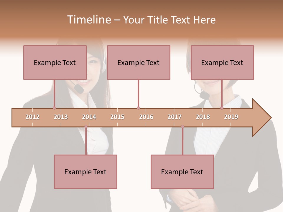 Korean Businesswoman Cute PowerPoint Template