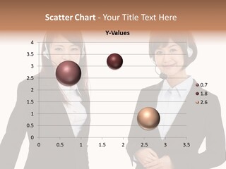 Korean Businesswoman Cute PowerPoint Template