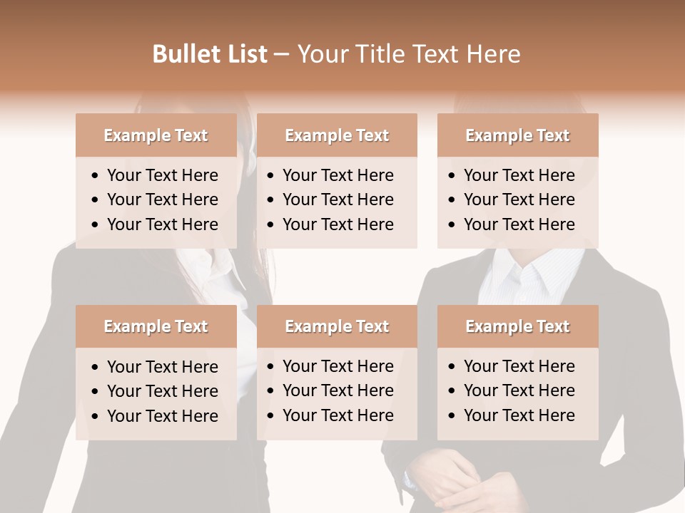 Korean Businesswoman Cute PowerPoint Template