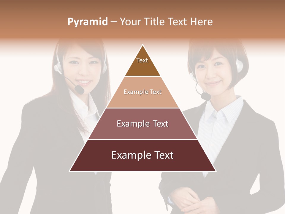 Korean Businesswoman Cute PowerPoint Template