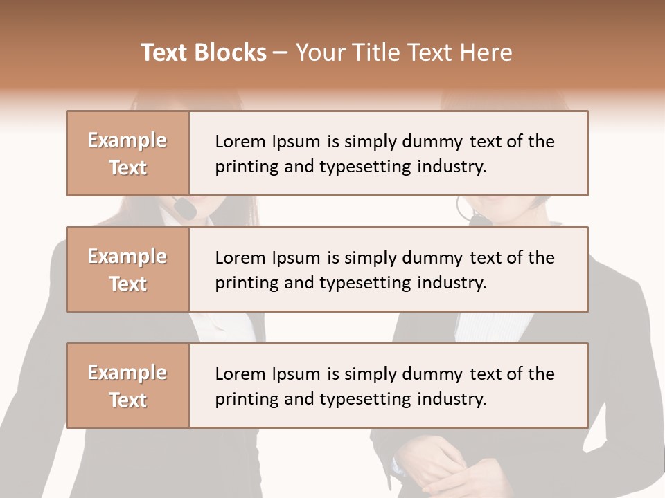 Korean Businesswoman Cute PowerPoint Template