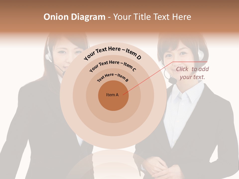 Korean Businesswoman Cute PowerPoint Template