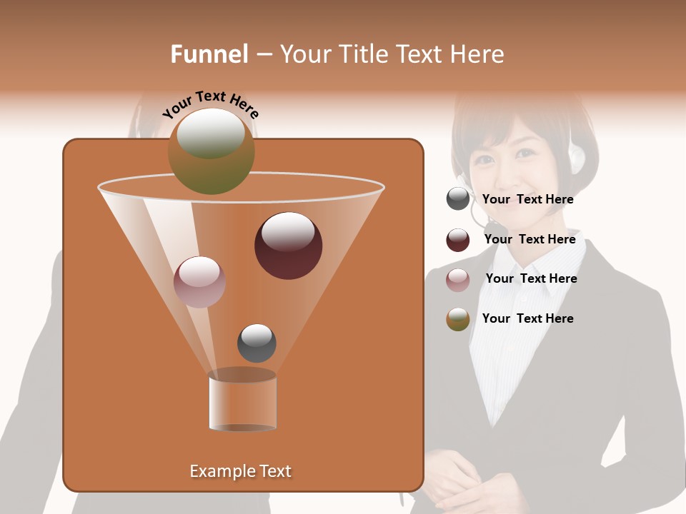 Korean Businesswoman Cute PowerPoint Template