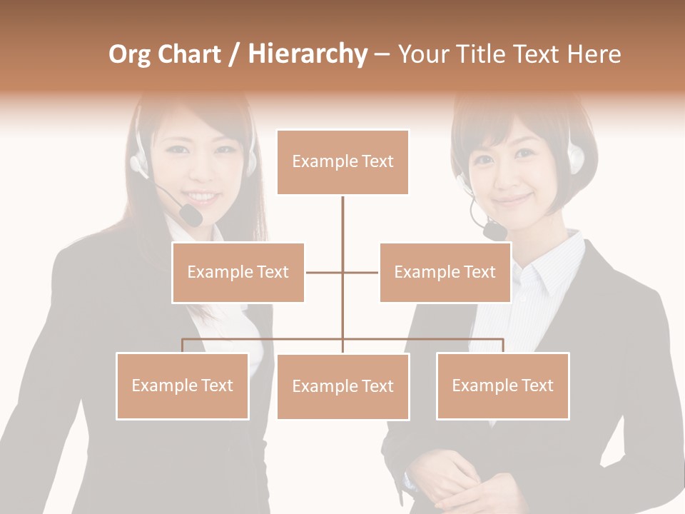 Korean Businesswoman Cute PowerPoint Template