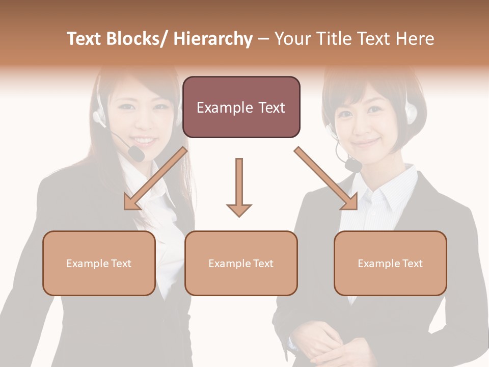 Korean Businesswoman Cute PowerPoint Template