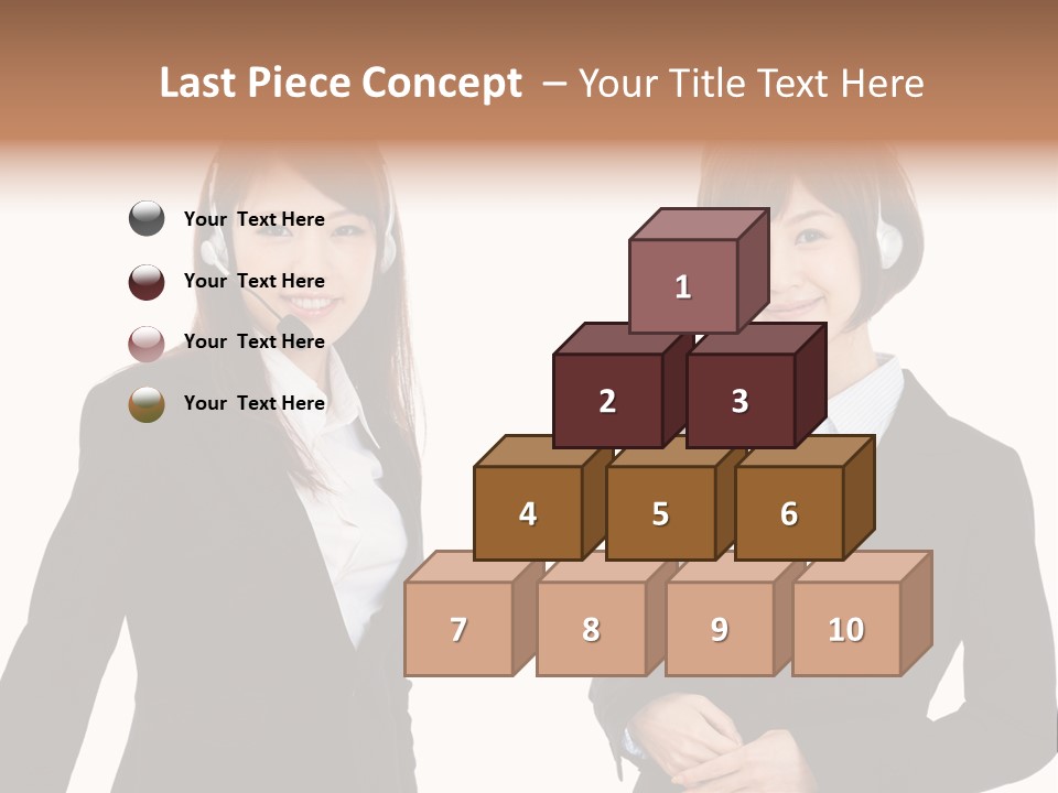 Korean Businesswoman Cute PowerPoint Template