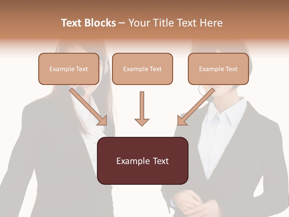 Korean Businesswoman Cute PowerPoint Template