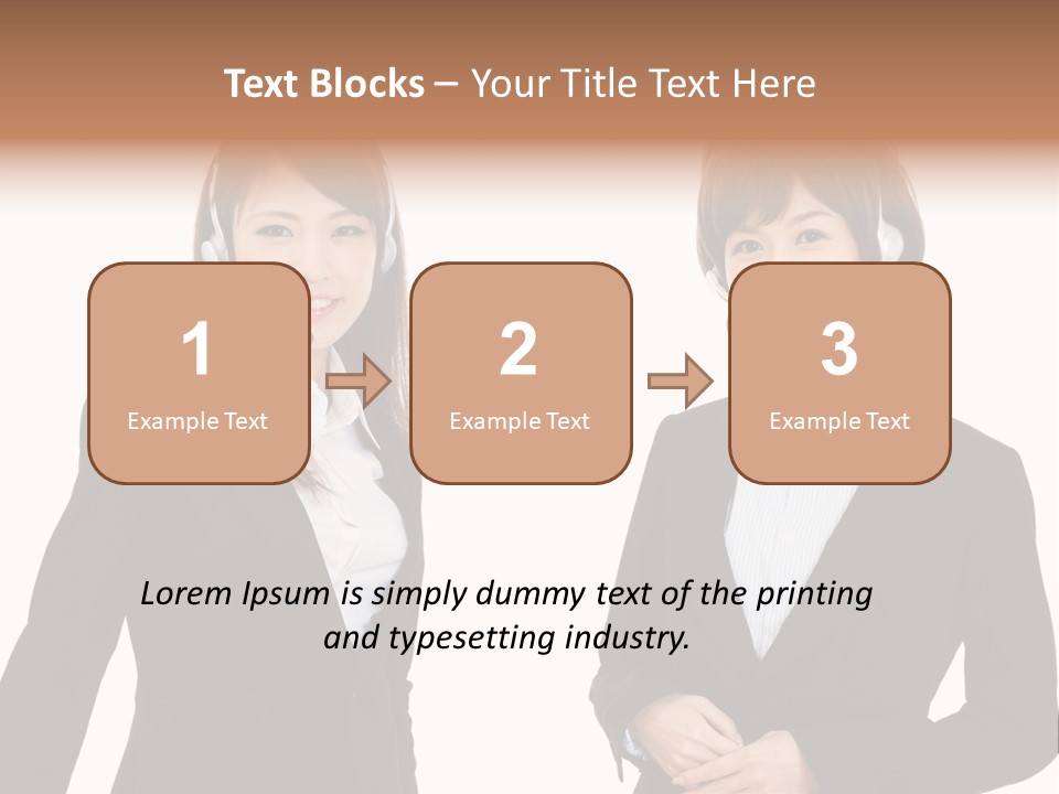 Korean Businesswoman Cute PowerPoint Template