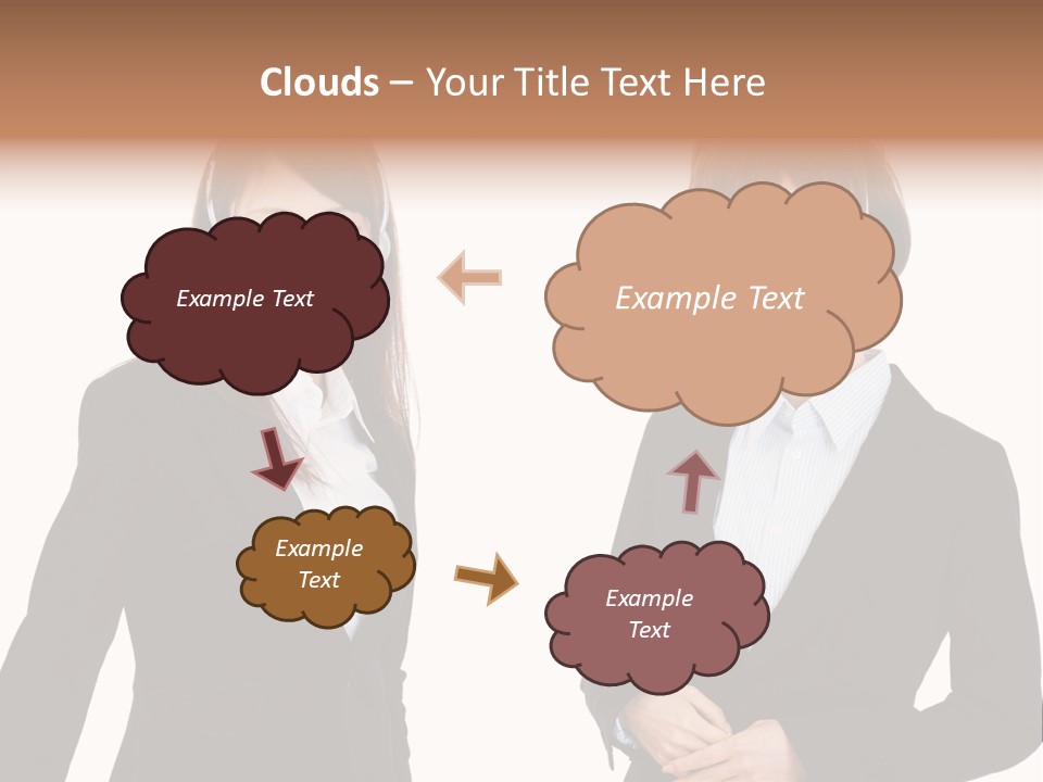 Korean Businesswoman Cute PowerPoint Template
