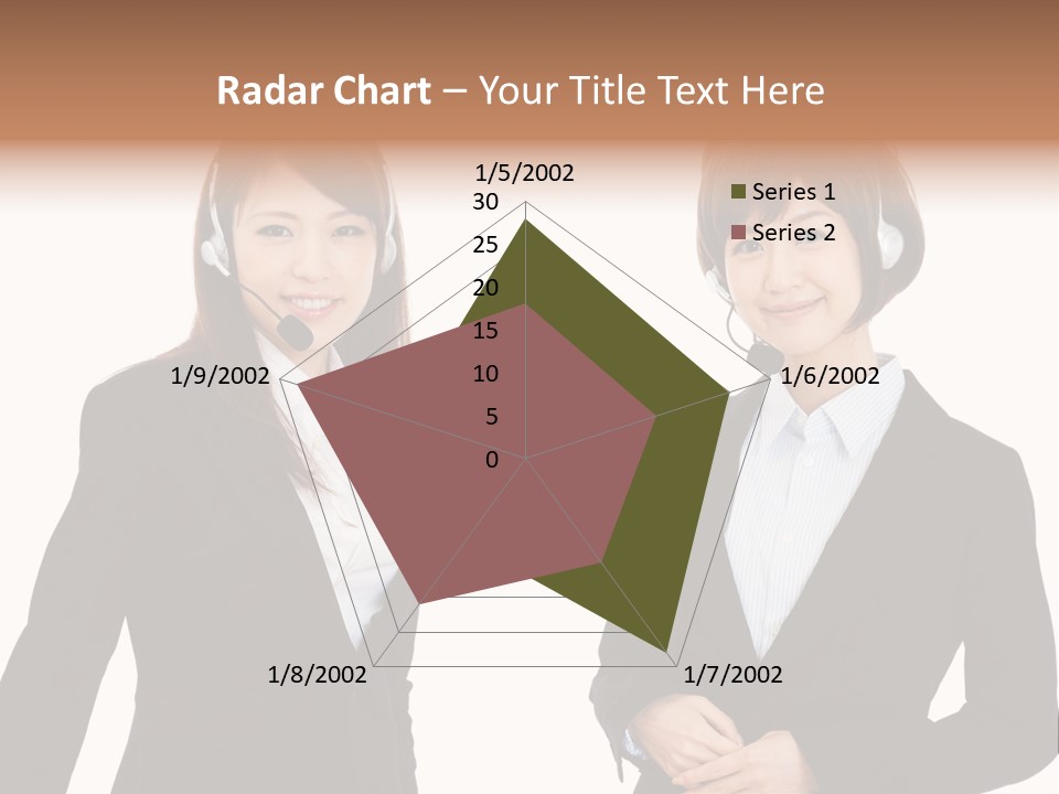 Korean Businesswoman Cute PowerPoint Template