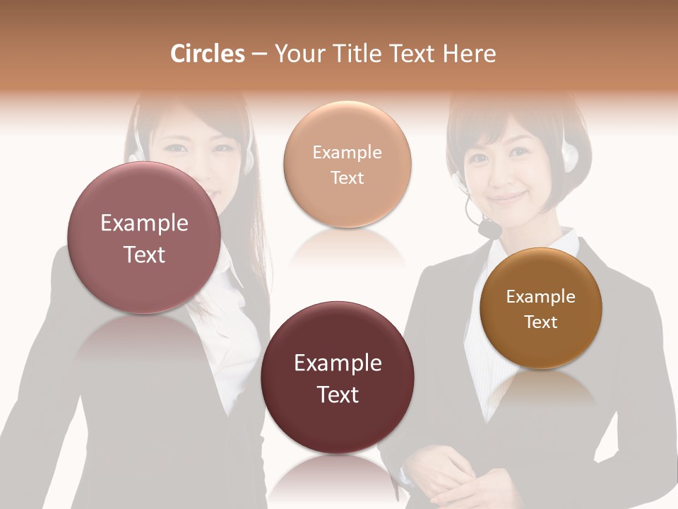 Korean Businesswoman Cute PowerPoint Template
