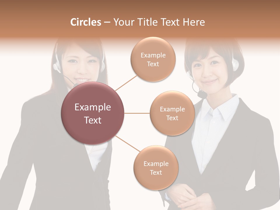 Korean Businesswoman Cute PowerPoint Template