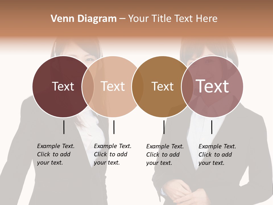 Korean Businesswoman Cute PowerPoint Template