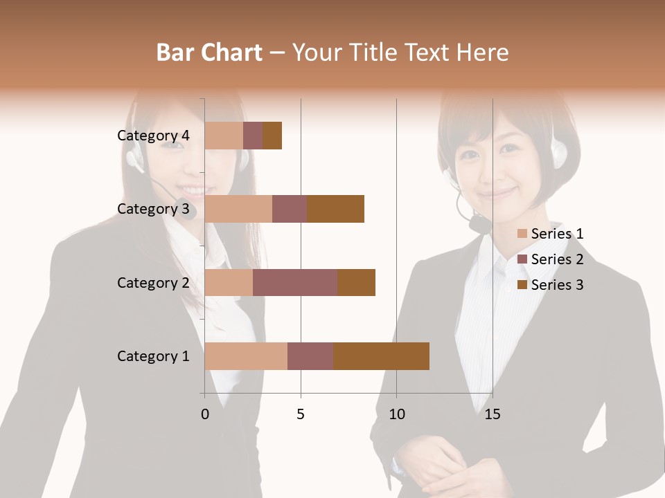 Korean Businesswoman Cute PowerPoint Template