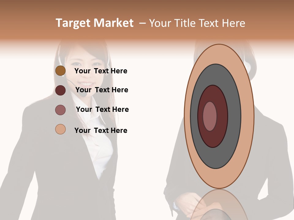 Korean Businesswoman Cute PowerPoint Template