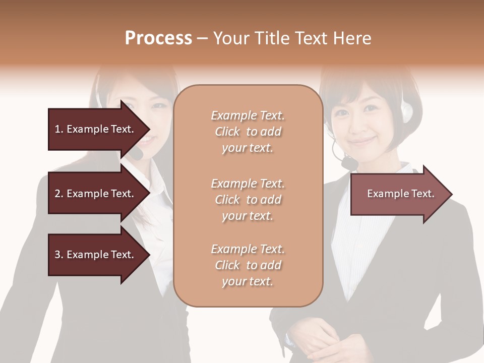 Korean Businesswoman Cute PowerPoint Template
