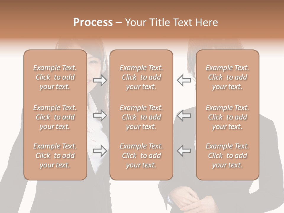 Korean Businesswoman Cute PowerPoint Template