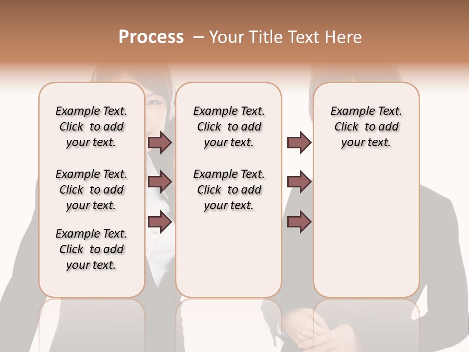 Korean Businesswoman Cute PowerPoint Template