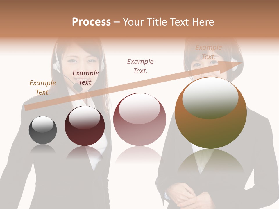 Korean Businesswoman Cute PowerPoint Template