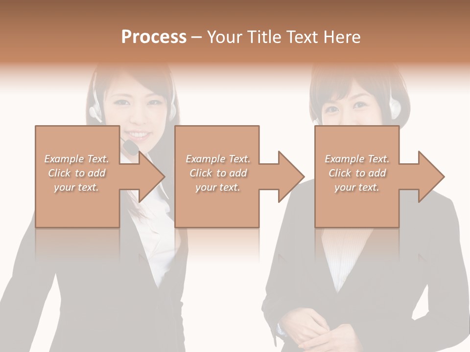 Korean Businesswoman Cute PowerPoint Template