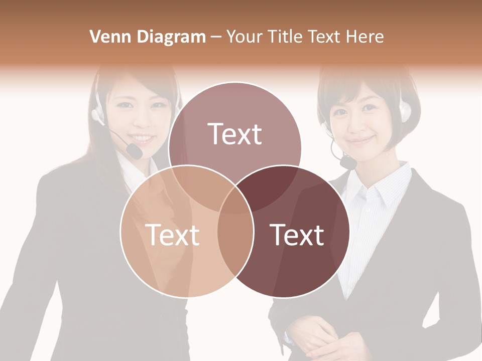 Korean Businesswoman Cute PowerPoint Template