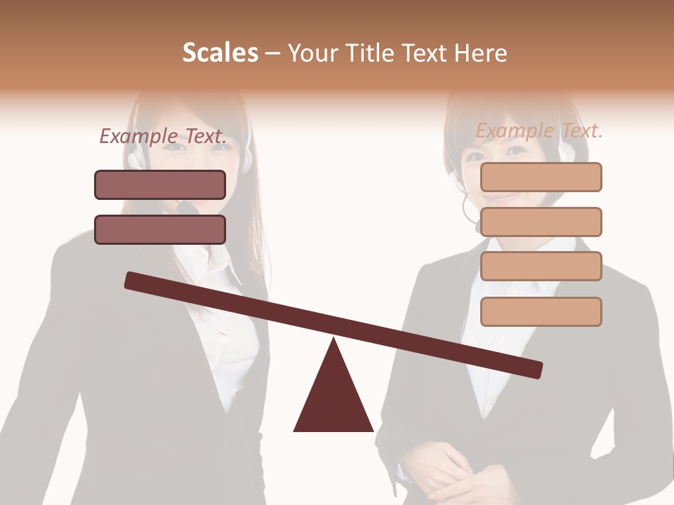 Korean Businesswoman Cute PowerPoint Template