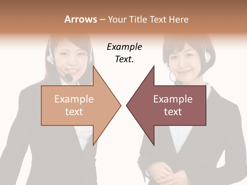 Korean Businesswoman Cute PowerPoint Template