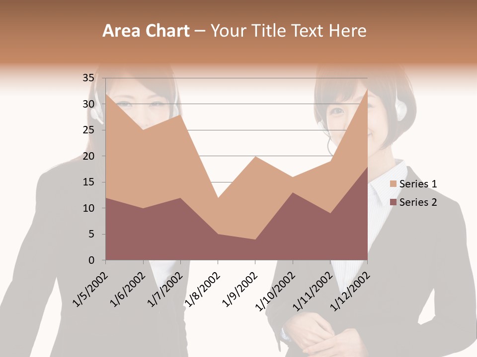 Korean Businesswoman Cute PowerPoint Template