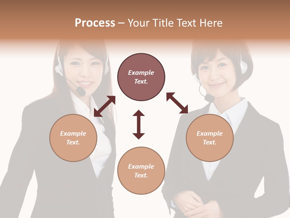Korean Businesswoman Cute PowerPoint Template