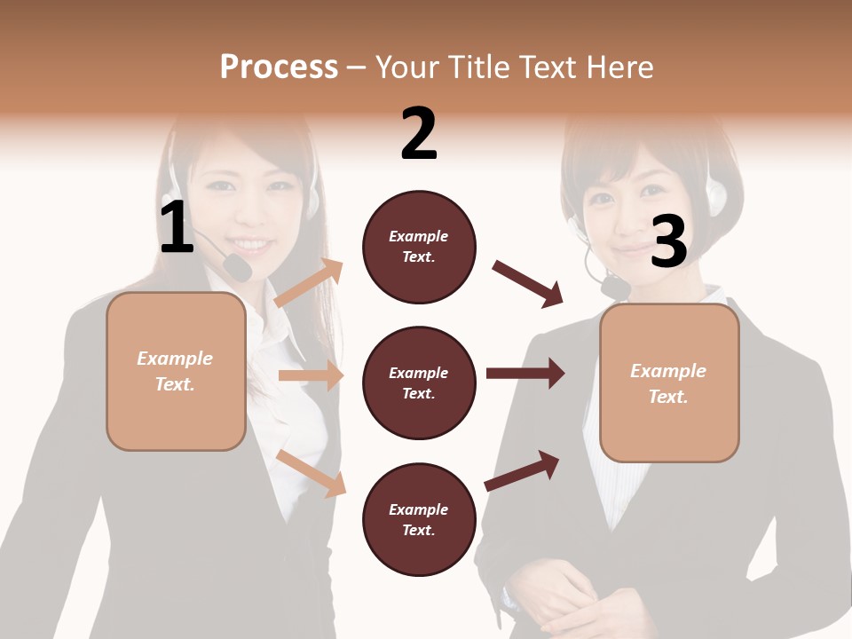 Korean Businesswoman Cute PowerPoint Template