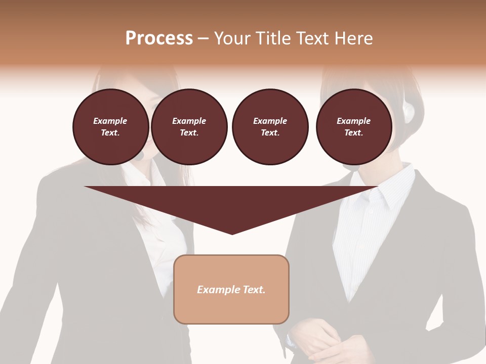 Korean Businesswoman Cute PowerPoint Template