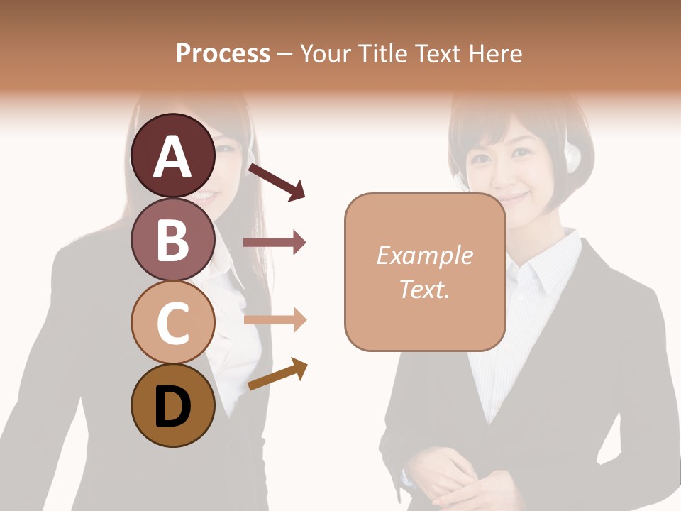 Korean Businesswoman Cute PowerPoint Template