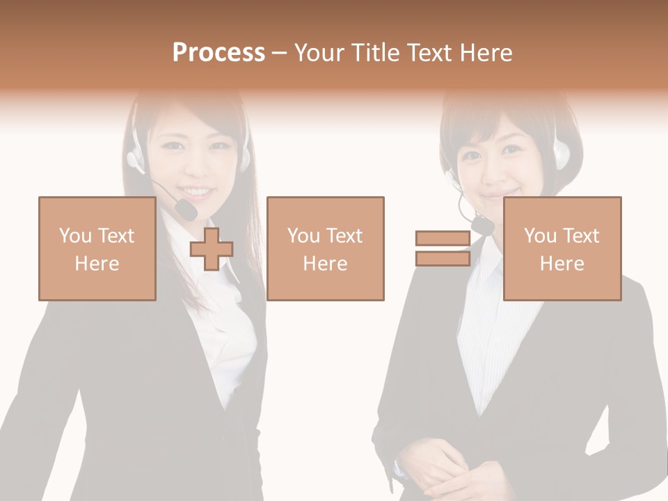 Korean Businesswoman Cute PowerPoint Template